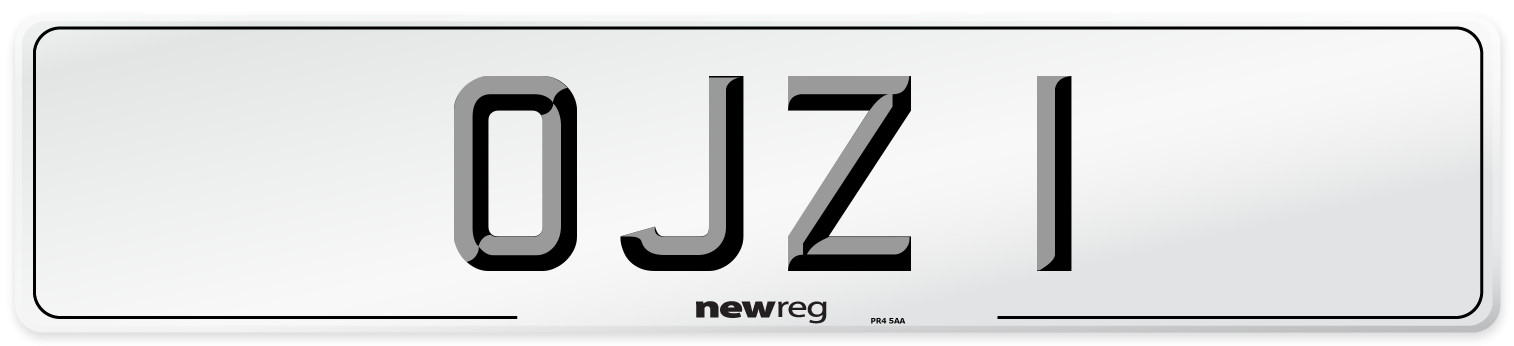 OJZ 1 Number Plate from New Reg